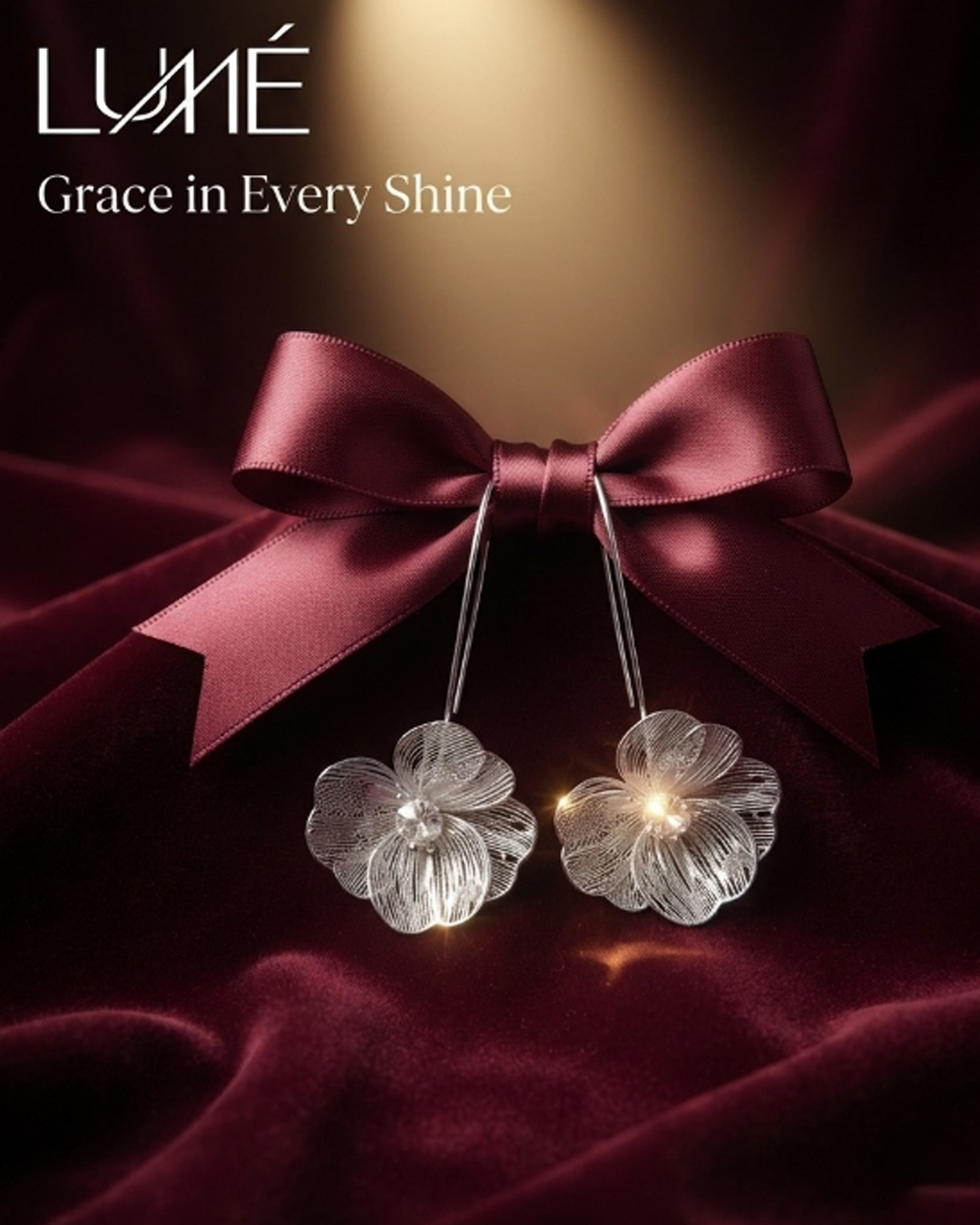 Golden & Silver Flower Earrings