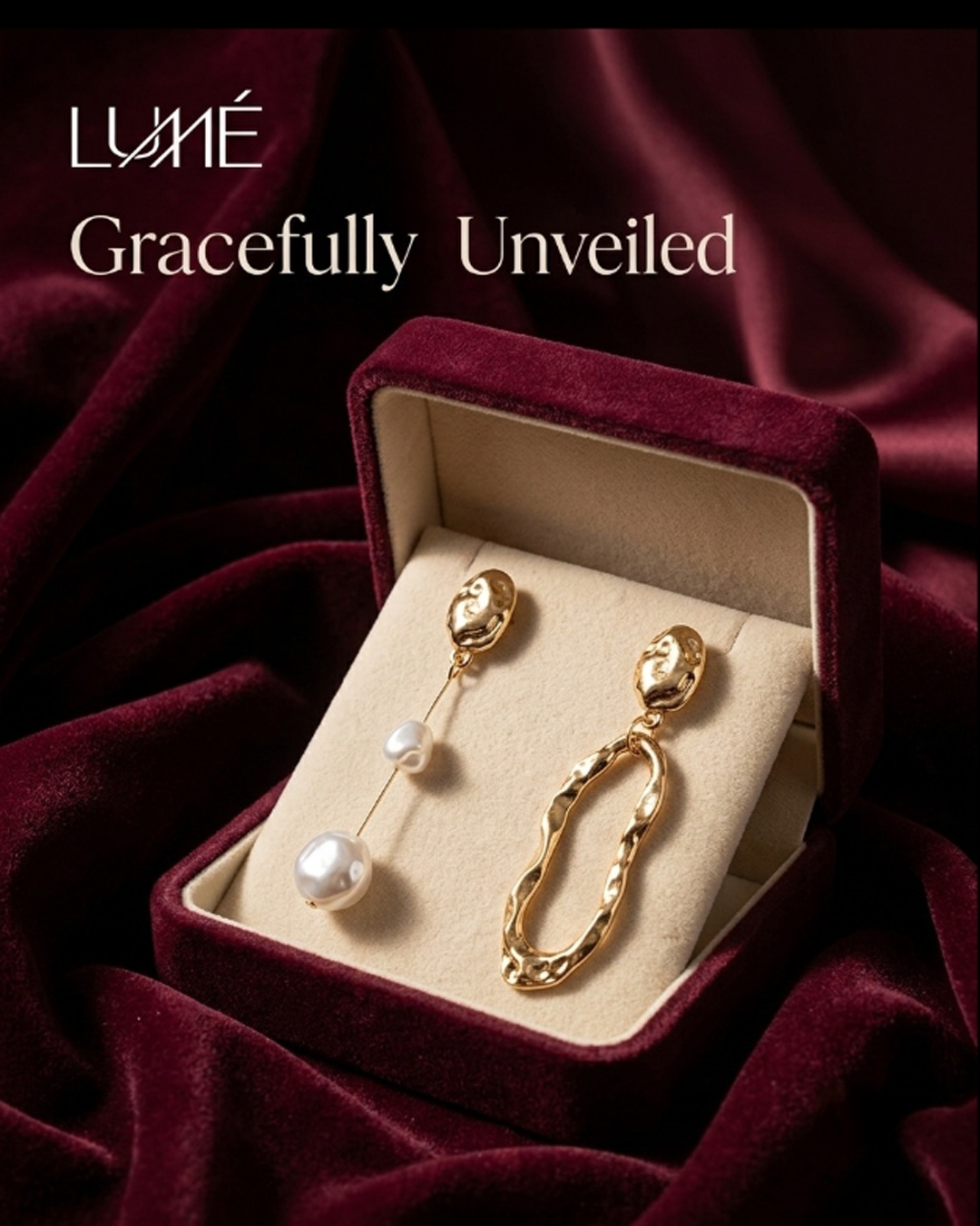 Pearl & Sculpted Gold Earrings