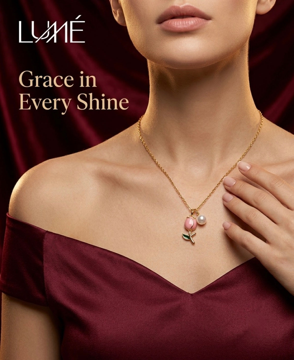 Tulip Pearl Necklace