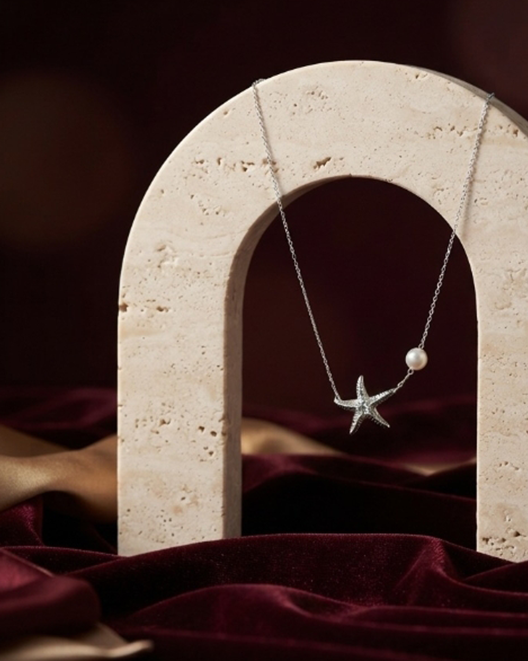 Ocean Starfish Pearl Necklace