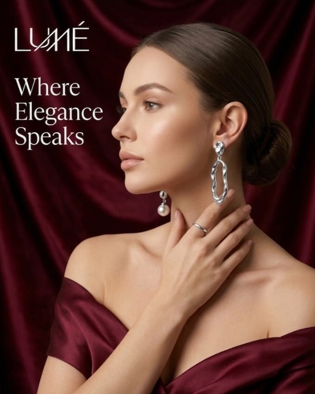 Pearl & Sculpted Gold Earrings