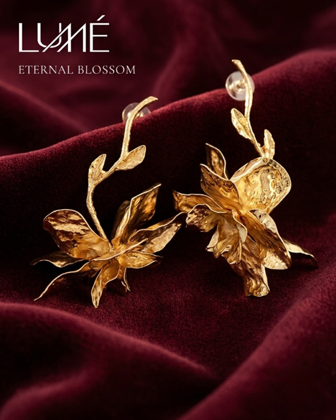 Golden Flower Earrings
